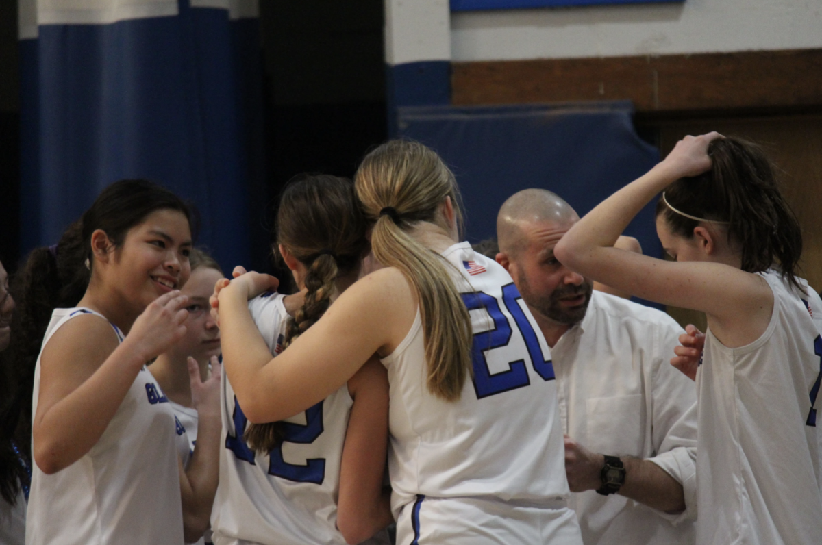 The New Hyde Park girls varsity basketball team graduates four seniors: Julia Lopez, Ava Delisse, Lauren LoCascio and Alexandra Stec.